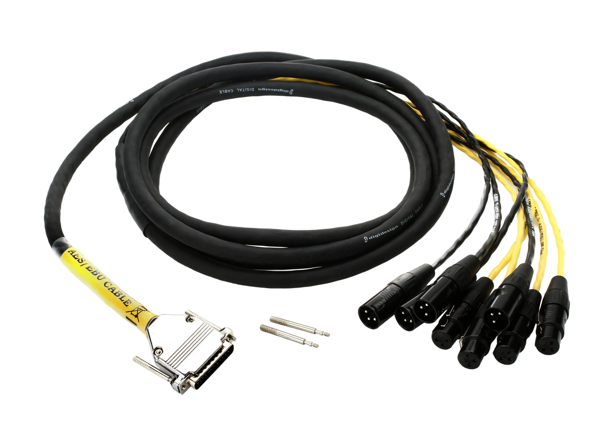 DB25-XLR M+F AES/EBU DigiSnake Cable - 12ft
