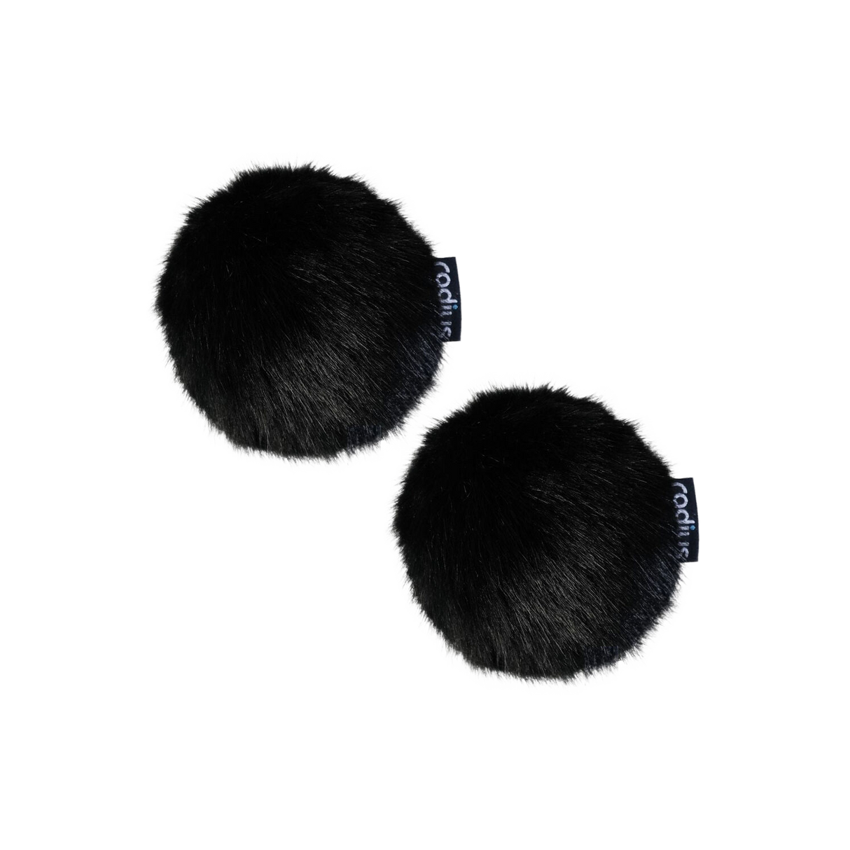 Fur Windcover for Rycote BBG, Pair, Black Fur