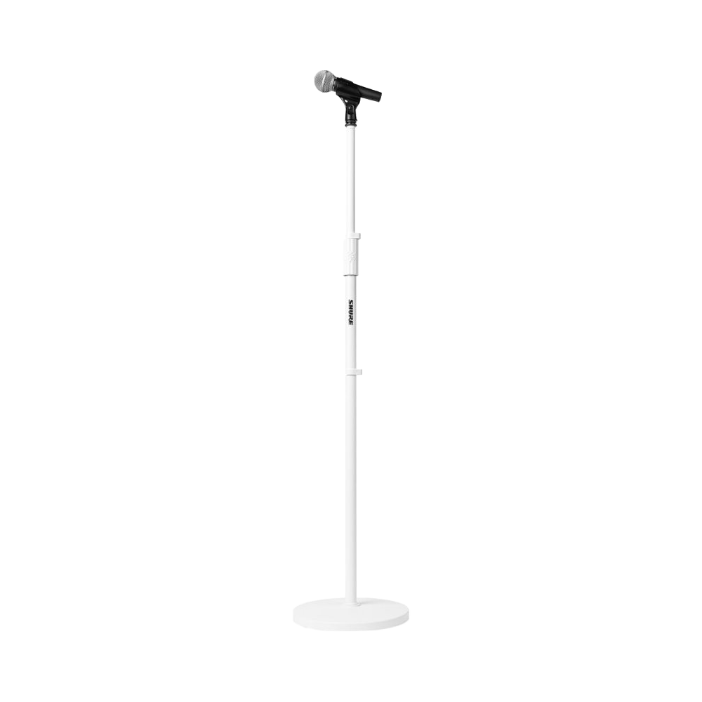 Mic Stand With 10" Base White