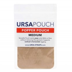 Ursa Straps Popper Pouch - Medium (Beige)
