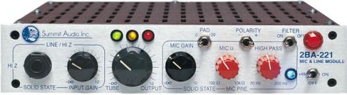 完動美品】SUMMIT AUDIO 2BA-221 チューブ・プリアンプ
