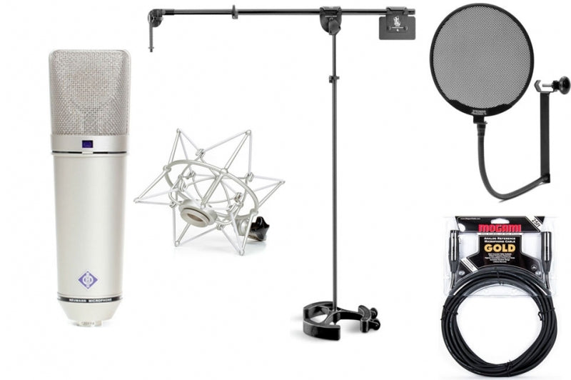 NEUMANN U87 Ai Z Set with Latch Lake 2200, Mogami Gold Studio 25' and Stedman Popscreen XL