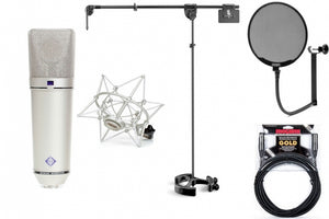 NEUMANN U87 Ai Z Set with Latch Lake 2200, Mogami Gold Studio 25' and Stedman Popscreen XL