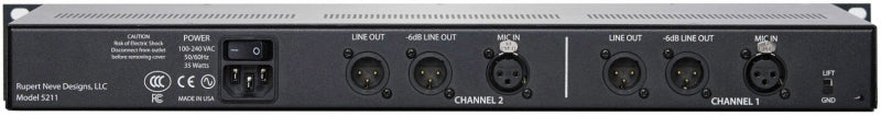 Buy RUPERT NEVE DESIGNS 5211 - Dual Mic-Preamps | Canada