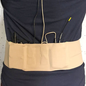 Waist belt - Medium w/Double Pouch (Beige)