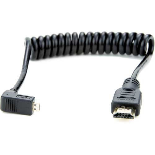 ATOM-CAB007 Right-Angle Micro To Full Hdmi Coiled Cable