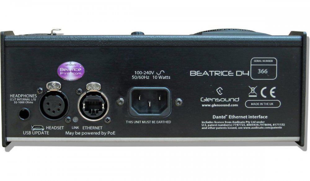 Beatrice D4 - 4 Channel Desktop Intercom