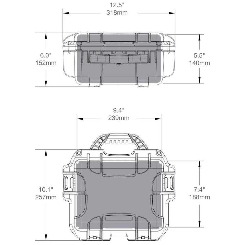 905 Case with Padded Divider (Black)