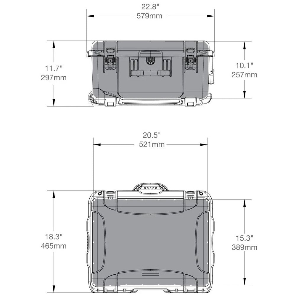 950 Rolling Case with Cubed Foam (Black)