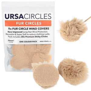 9x Fur Circles + 30x Stickies Single Colour - Beige