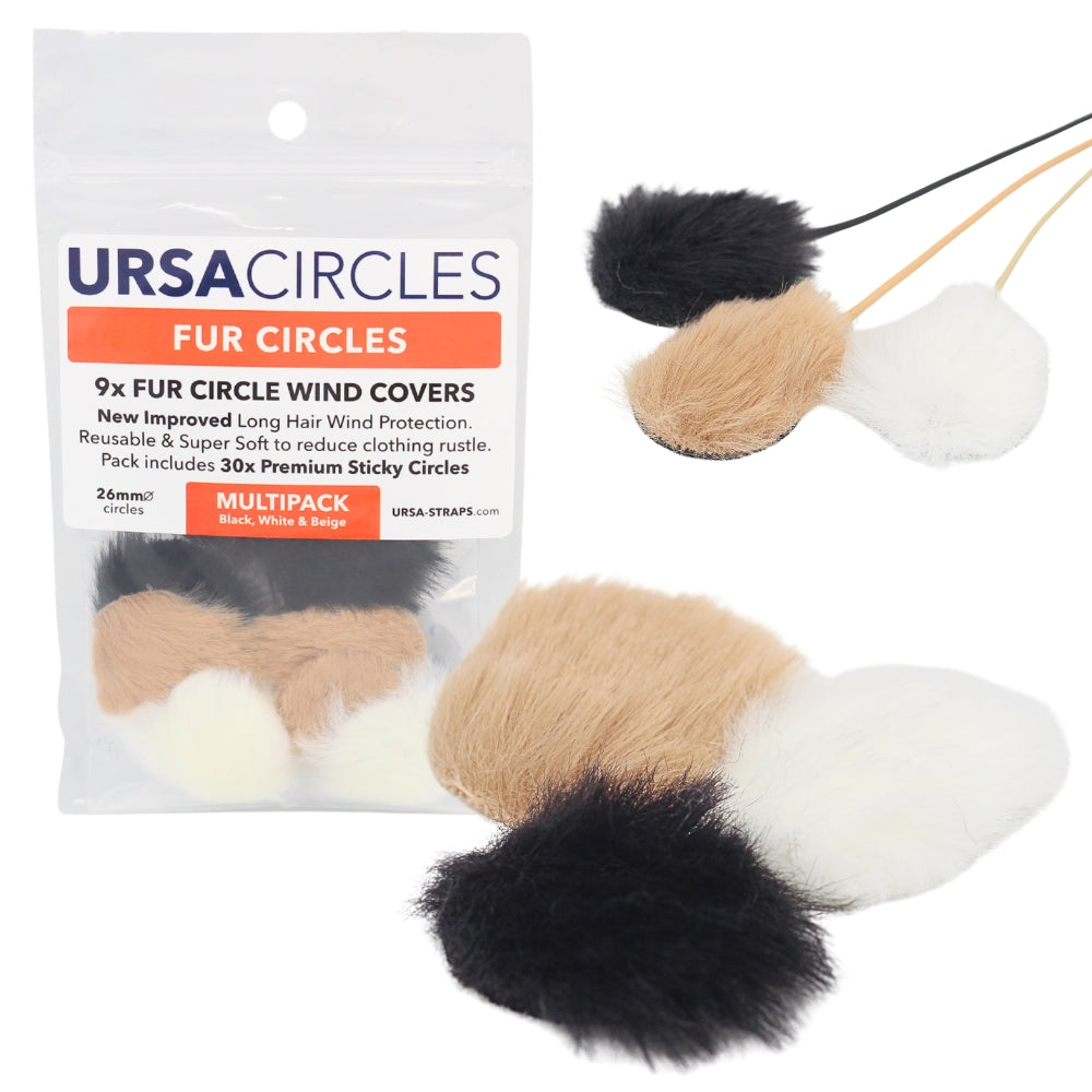 9x Fur Circles + 30x Stickies Multipack (3x: White, Black & Beige)