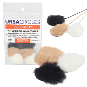 9x Fur Circles + 30x Stickies Multipack (3x: White, Black & Beige)
