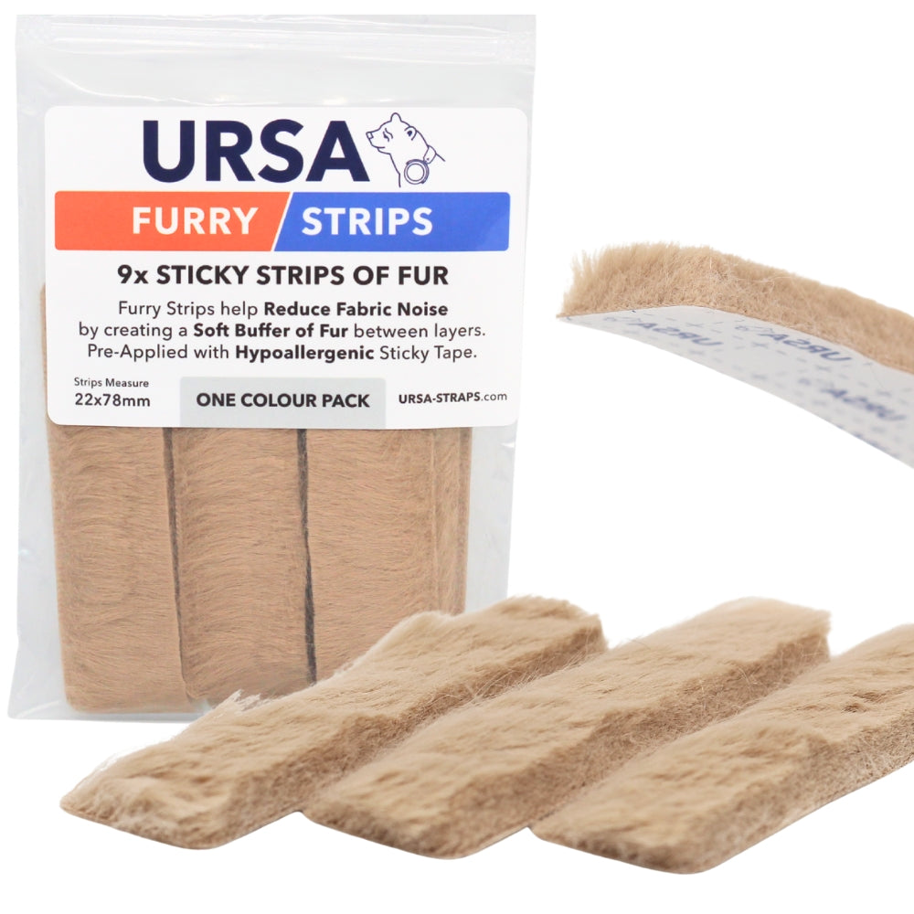 9x Furry Strips - Beige
