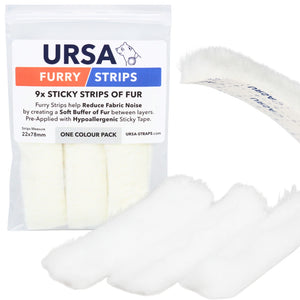 9x Furry Strips - White