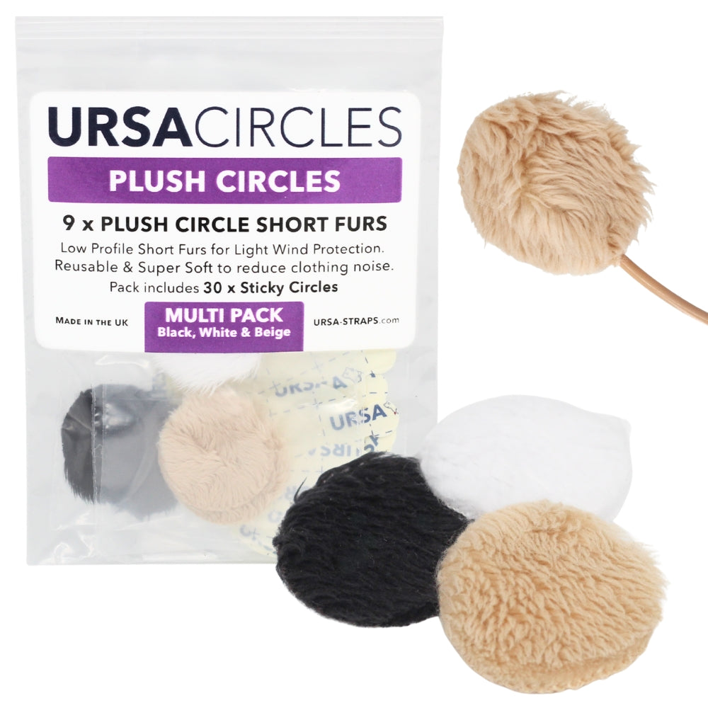 9x Plush Circles + 30x Stickies Multipack (3x: White, Black & Beige)
