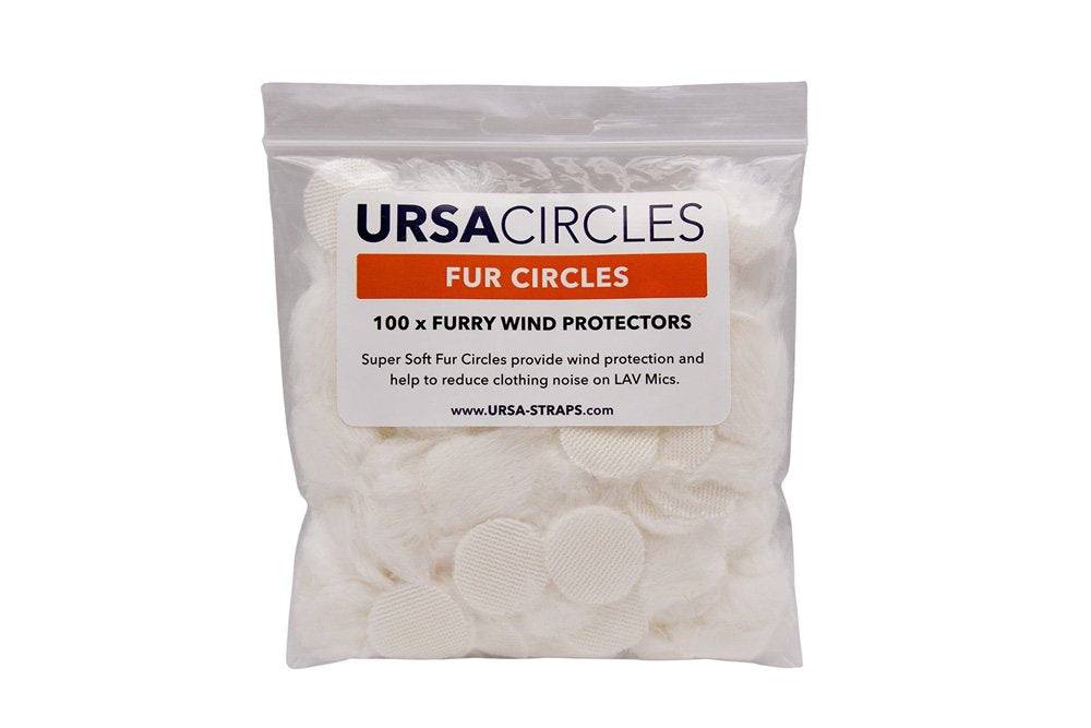 100x Fur Circles - White