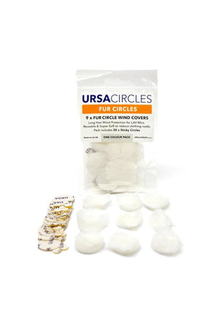 9x Fur Circles + 30x Stickies - White