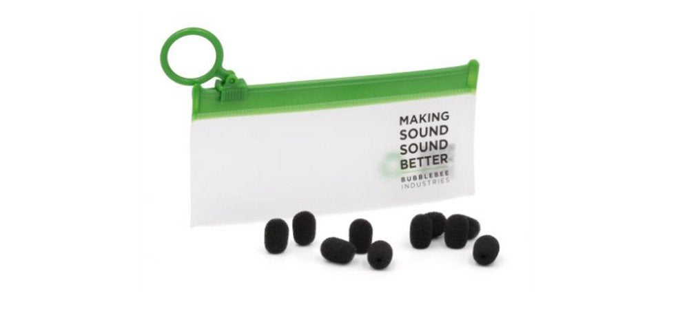 Mousse pour microphones cravates - XSmall, paquet de 10 (noir)