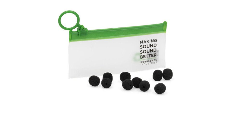 Mousse pour microphones cravates - Petit, paquet de 10 (noir)