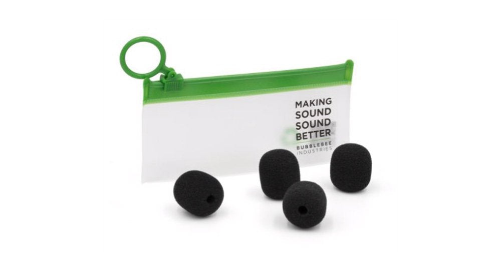 Mousse pour microphones cravates - XL, lot de 4 (noir)