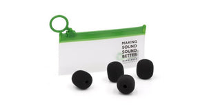 Mousse pour microphones cravates - XL, lot de 4 (noir)