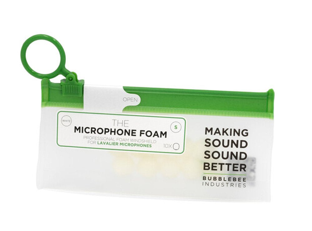 Mousse pour microphones cravates - Petit, paquet de 10 (blanc)
