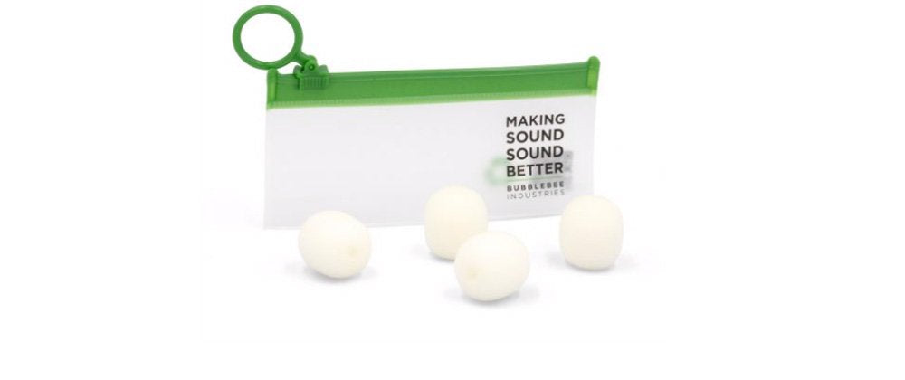 Mousse pour microphones cravates - XL, lot de 4 (blanc)