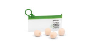 Mousse pour microphones cravates - XL, lot de 4 (beige)