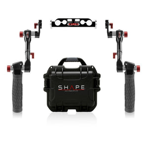 Telescopic SHAPE handle Arri rosette with rod bloc and shock-resistant case