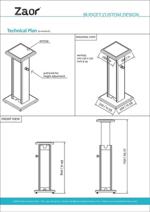 Monitor Stand - Oak Black