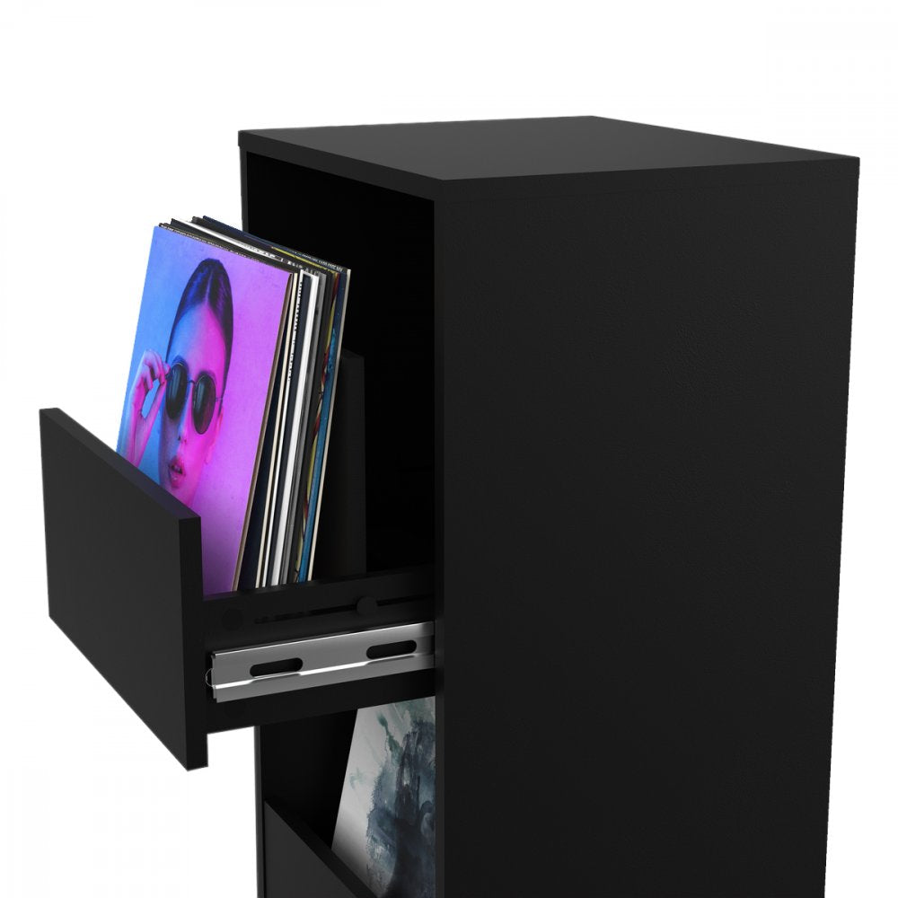 Coffre-fort en vinyle noir