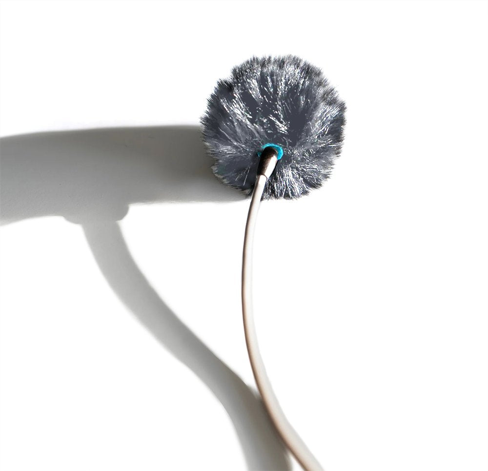 Mini Urchin Lavalier Fur Windshield Pair Grey