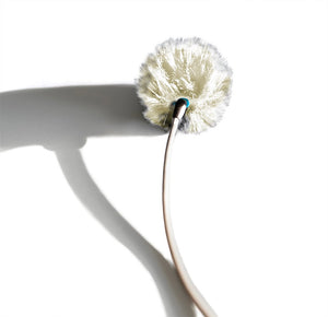 Mini Urchin Lavalier Fur Windshield Single White