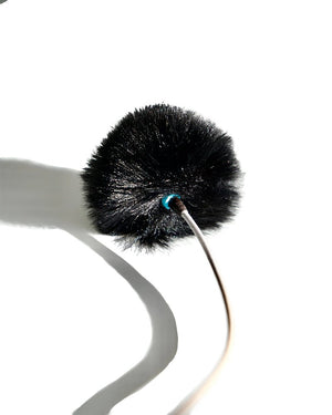 Large Hole Urchin Lavalier Fur Windshield Single Black
