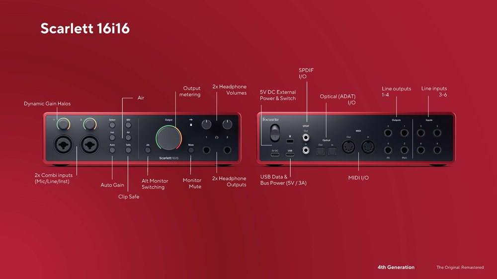 Buy FOCUSRITE Scarlett 18i16 4th Gen - USB | Canada Authorized
