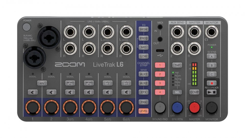 Buy ZOOM LiveTrak L-6 - Digital mixers | Canada Authorized dealer