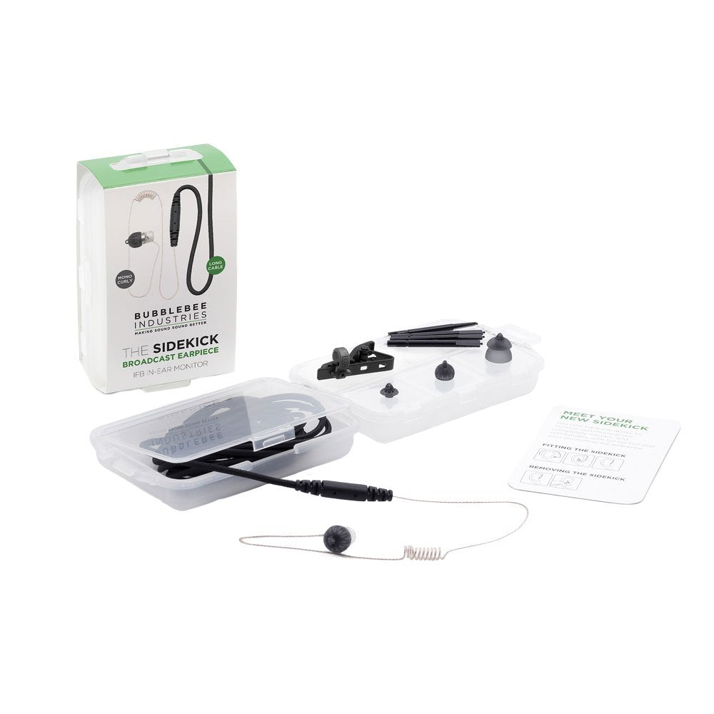 The Sidekick Broadcast Earpiece IFB In-Ear Monitor (Mono, Curly, Long Cable)