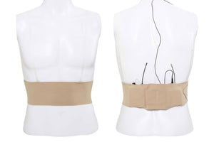 Sangle de poche double à profil bas et taille extrême (beige)