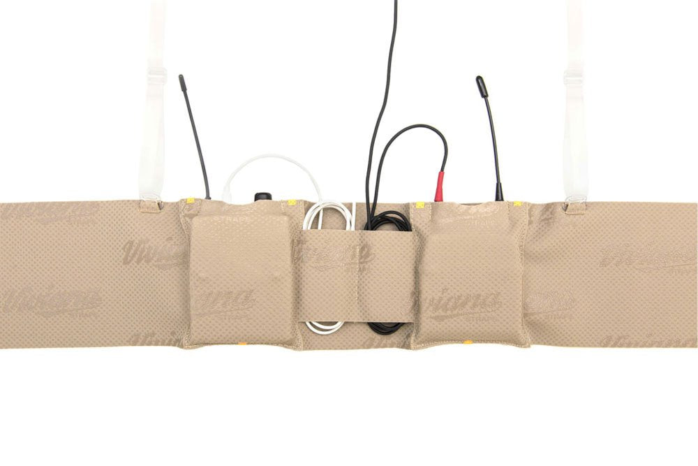 Sangle de poche double à profil bas et taille extrême (beige)