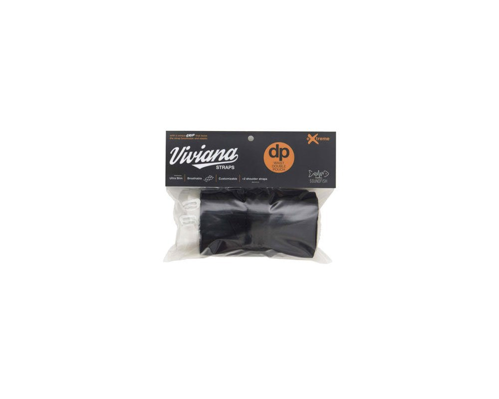Sangle de poche double à profil bas et taille extrême (noire)