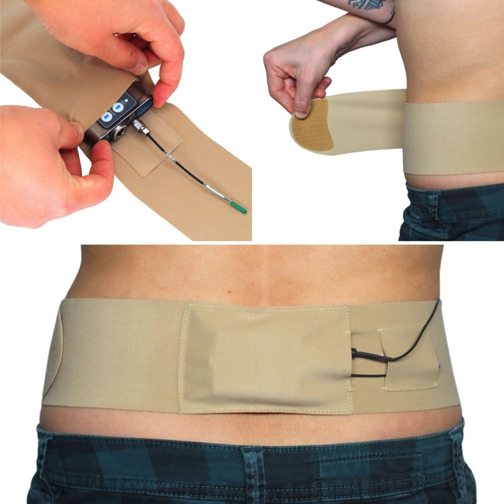 Waist Sideways Pouch - Medium (Beige)