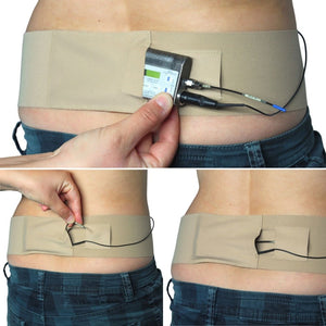 Waist Sideways Pouch - Medium (Beige)