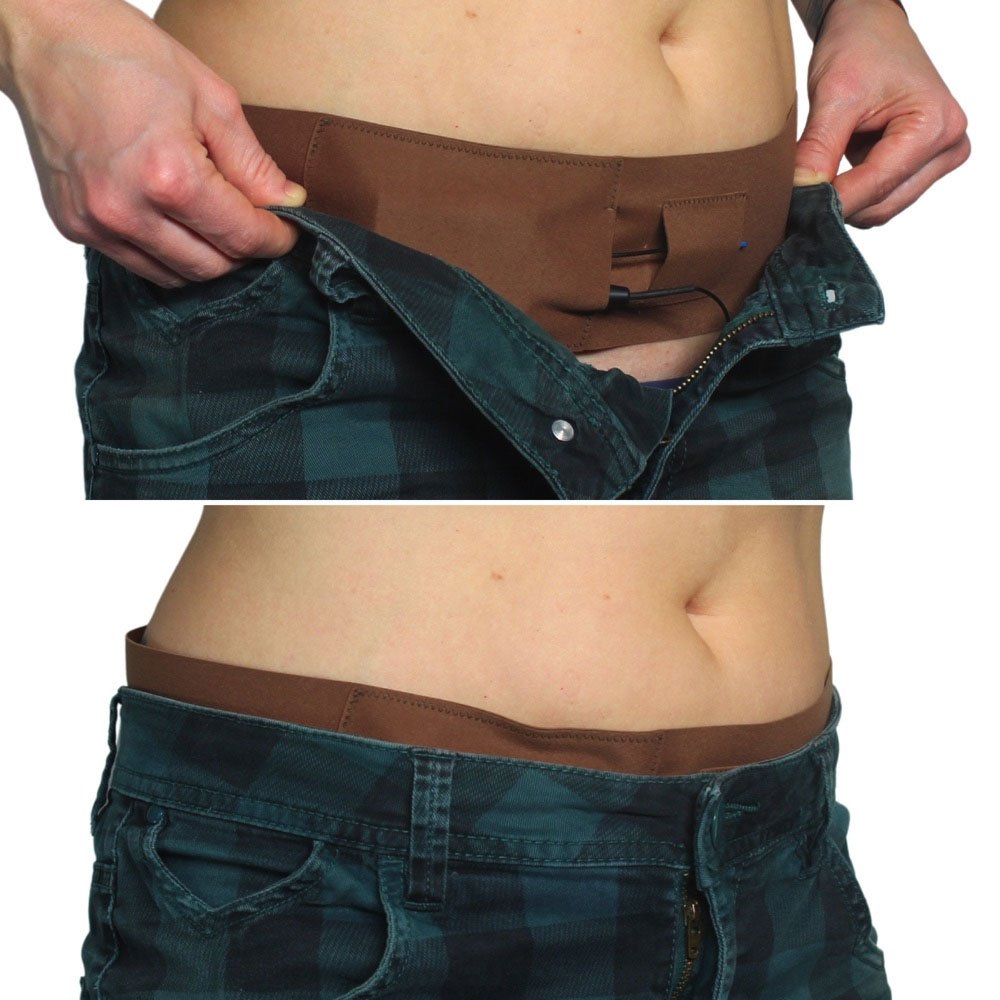 Waist Sideways Pouch - Medium (Caramel)