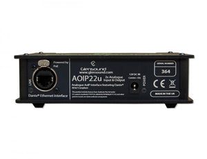 AoIP-22u - 2 x Unbalanced Analogue Inputs & Outputs Portable Unit Dante/ AES67