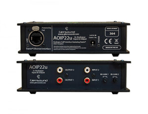 AoIP-22u - 2 x Unbalanced Analogue Inputs & Outputs Portable Unit Dante/ AES67