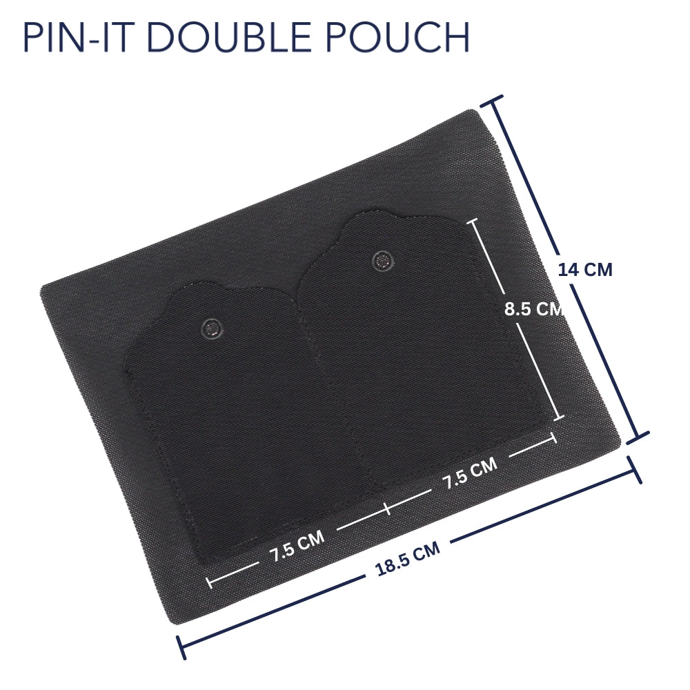 Pin-It-Pouch - Double - Black