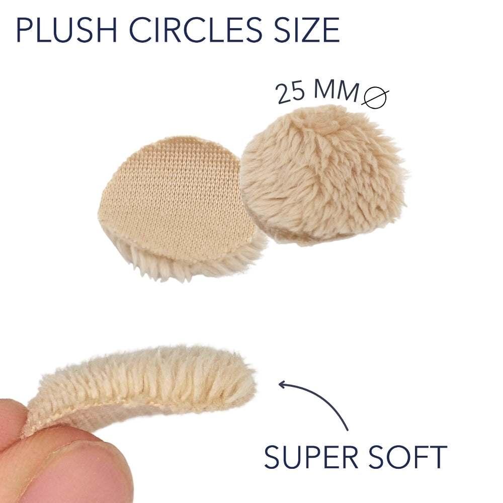 9x Plush Circles + 30x Stickies Multipack (3x: White, Black & Beige)