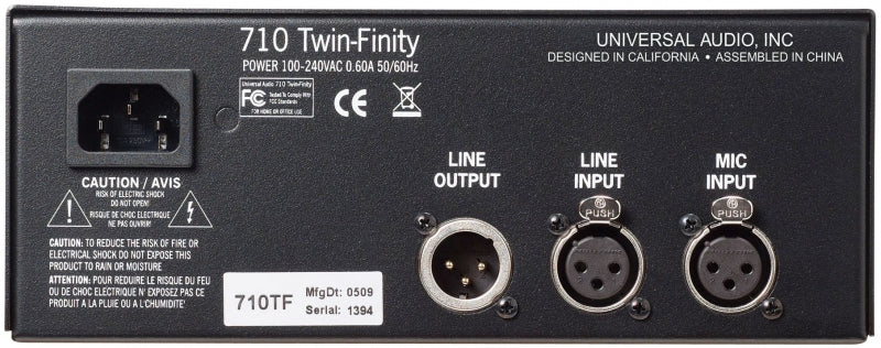 その他 710 Twin 710 Twin-Finity Tone-Blending Mic Preamplifier – Universal Audio