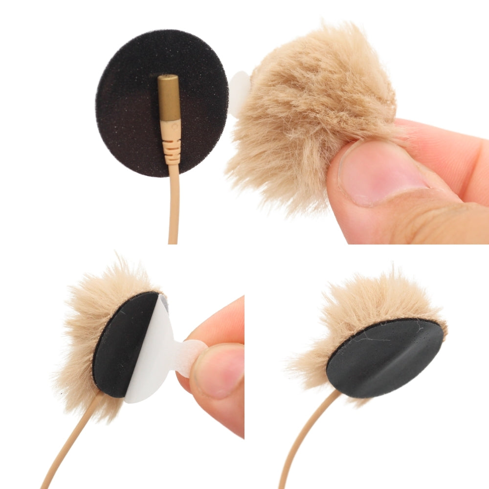 9x Fur Circles + 30x Stickies Single Colour - Beige