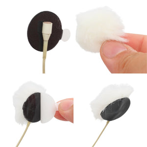 9x Fur Circles + 30x Stickies Single Colour - White